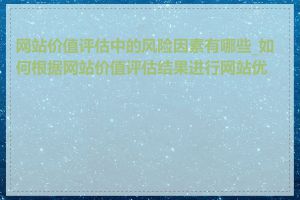 网站价值评估中的风险因素有哪些_如何根据网站价值评估结果进行网站优化