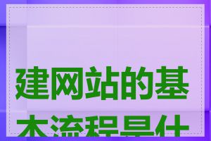 建网站的基本流程是什么