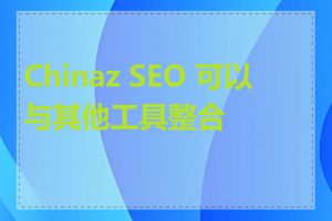 Chinaz SEO 可以与其他工具整合吗