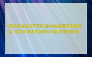 网站多域名在不同行业中的应用案例有哪些_网站多域名对网站SEO排名有何影响