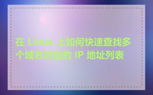 在 Linux 上如何快速查找多个域名对应的 IP 地址列表