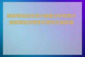 模板网站如何进行数据分析和统计_模板网站对搜索引擎优化有影响吗