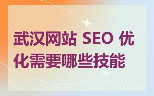 武汉网站 SEO 优化需要哪些技能