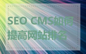 SEO CMS如何提高网站排名