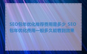 SEO包年优化推荐费用是多少_SEO包年优化费用一般多久能看到效果