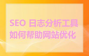 SEO 日志分析工具如何帮助网站优化