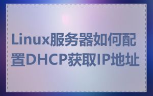 Linux服务器如何配置DHCP获取IP地址