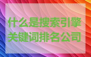 什么是搜索引擎关键词排名公司