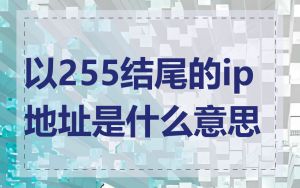 以255结尾的ip地址是什么意思