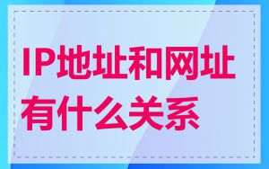 IP地址和网址有什么关系