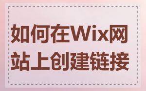 如何在Wix网站上创建链接