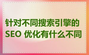 针对不同搜索引擎的 SEO 优化有什么不同