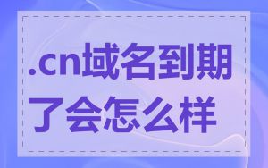 .cn域名到期了会怎么样