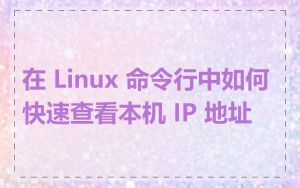 在 Linux 命令行中如何快速查看本机 IP 地址