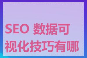 SEO 数据可视化技巧有哪些