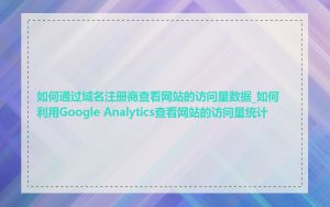 如何通过域名注册商查看网站的访问量数据_如何利用Google Analytics查看网站的访问量统计