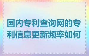 国内专利查询网的专利信息更新频率如何