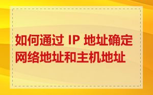 如何通过 IP 地址确定网络地址和主机地址