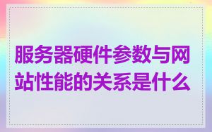 服务器硬件参数与网站性能的关系是什么