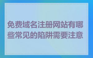 免费域名注册网站有哪些常见的陷阱需要注意