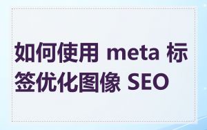 如何使用 meta 标签优化图像 SEO