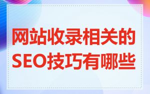 网站收录相关的SEO技巧有哪些