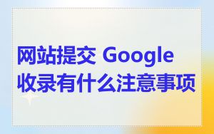 网站提交 Google 收录有什么注意事项