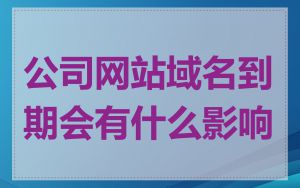 公司网站域名到期会有什么影响