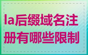 la后缀域名注册有哪些限制