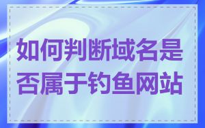 如何判断域名是否属于钓鱼网站