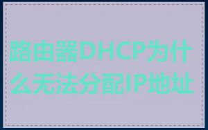 路由器DHCP为什么无法分配IP地址