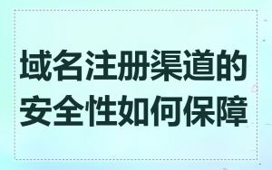 域名注册渠道的安全性如何保障