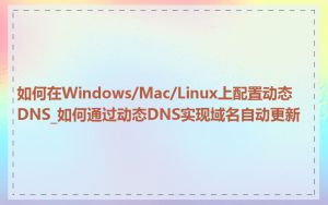 如何在Windows/Mac/Linux上配置动态DNS_如何通过动态DNS实现域名自动更新