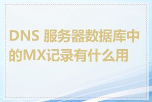 DNS 服务器数据库中的MX记录有什么用途