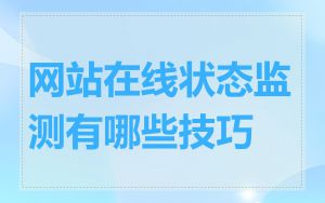 网站在线状态监测有哪些技巧