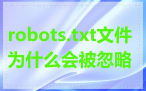 robots.txt文件为什么会被忽略