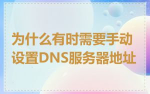 为什么有时需要手动设置DNS服务器地址