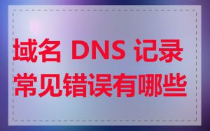 域名 DNS 记录常见错误有哪些