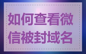 如何查看微信被封域名