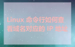 Linux 命令行如何查看域名对应的 IP 地址