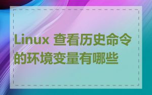 Linux 查看历史命令的环境变量有哪些