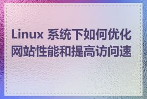 Linux 系统下如何优化网站性能和提高访问速度