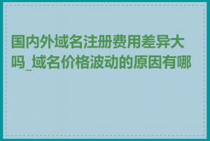 国内外域名注册费用差异大吗_域名价格波动的原因有哪些