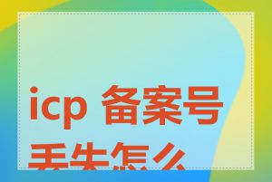 icp 备案号丢失怎么办