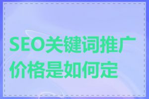 SEO关键词推广价格是如何定的