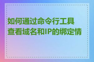 如何通过命令行工具查看域名和IP的绑定情况