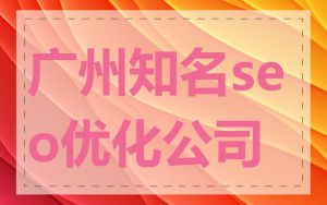 广州知名seo优化公司