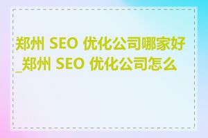 郑州 SEO 优化公司哪家好_郑州 SEO 优化公司怎么样